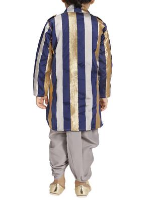 blue silk kurta set - 15581858 - Standard Image - 3
