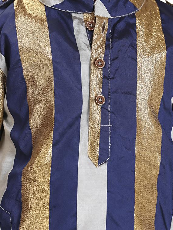 blue silk kurta set - 15581858 - Zoom Image - 6