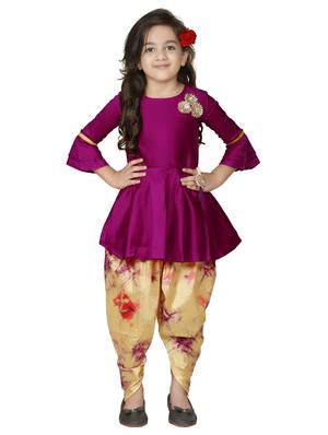 purple silk blend suit set - 15581866 - Standard Image - 3