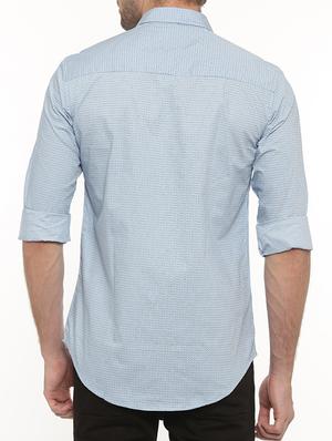 blue cotton casual shirt - 15582593 - Standard Image - 3
