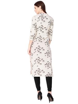 Printed straight kurta - 15583007 - Standard Image - 3