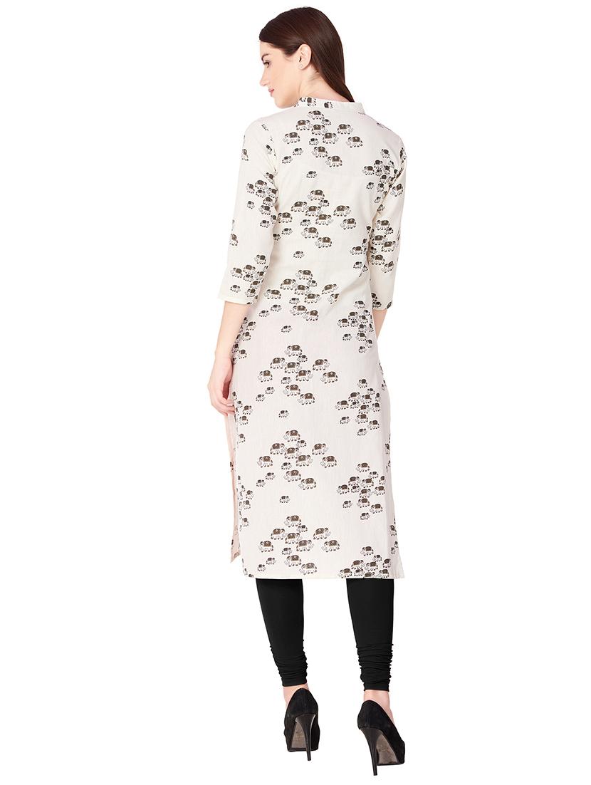 Printed straight kurta - 15583007 - Zoom Image - 3
