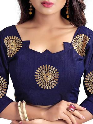 conversational zari embroidered saree with blouse - 15583659 - Standard Image - 3