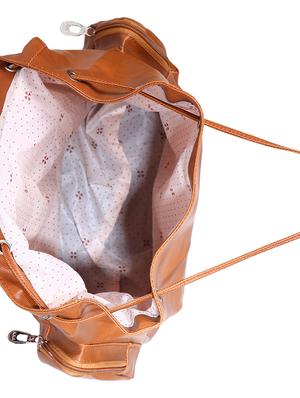 brown leatherette (pu) regular backpack - 15584059 - Standard Image - 3
