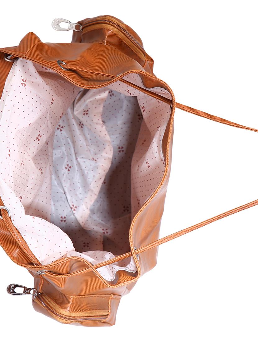 brown leatherette (pu) regular backpack - 15584059 - Zoom Image - 3