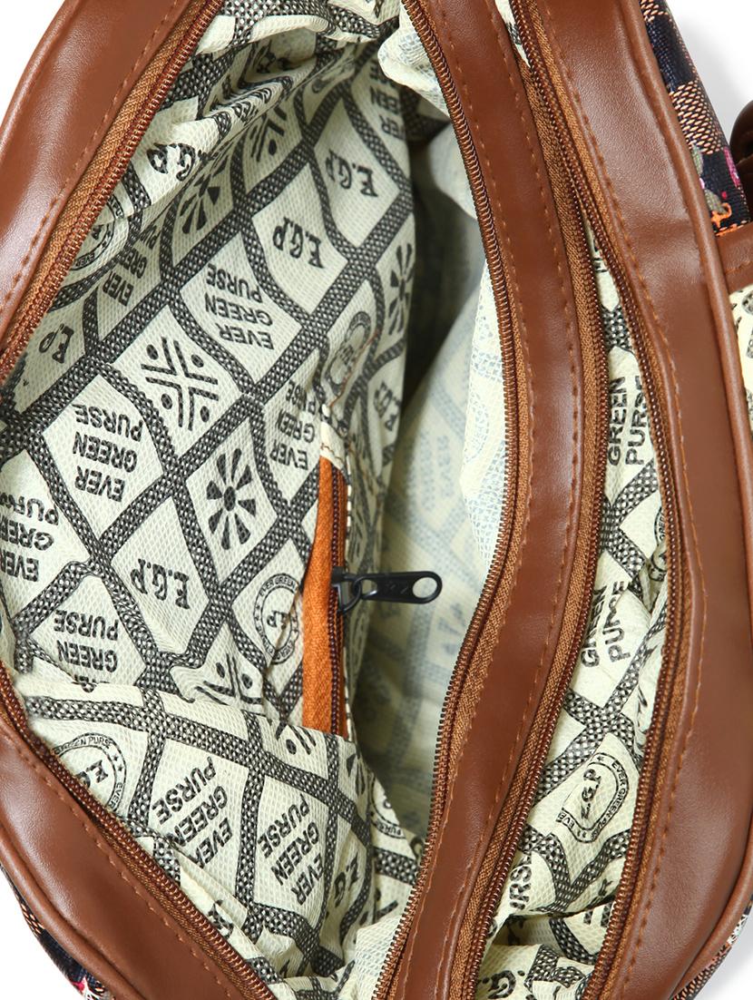 brown leatherette (pu) regular backpack - 15584064 - Zoom Image - 3