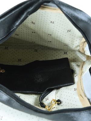 black leatherette (pu) fashion backpack - 15584085 - Standard Image - 3