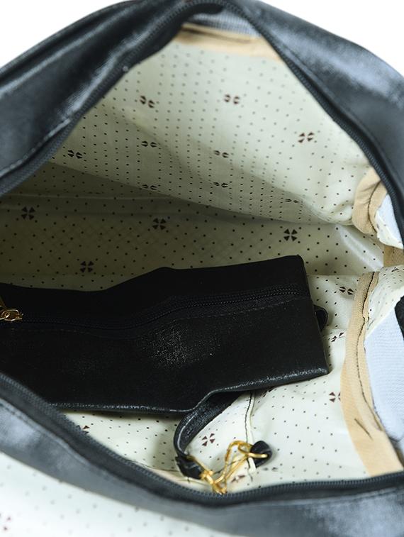 black leatherette (pu) fashion backpack - 15584085 - Zoom Image - 3