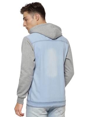 blue cotton casual jacket - 15590305 - Standard Image - 3