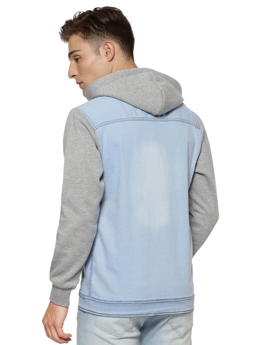 blue cotton casual jacket - 15590305 - Zoom Image - 3