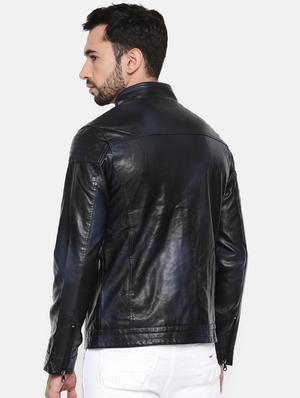 black leather biker jacket - 15601746 - Standard Image - 3