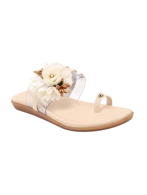 beige one toe sandals - 15601969 - Standard Image - 1
