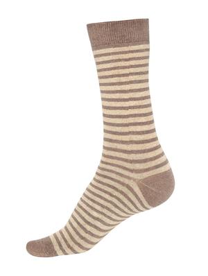 brown cotton above ankle length socks - 15604299 - Standard Image - 3