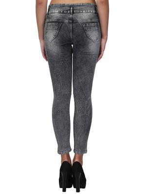 braid weave stone washed jeans - 15604538 - Standard Image - 3
