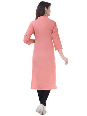 multi cotton straight kurta - 15605770 - Standard Image - 6