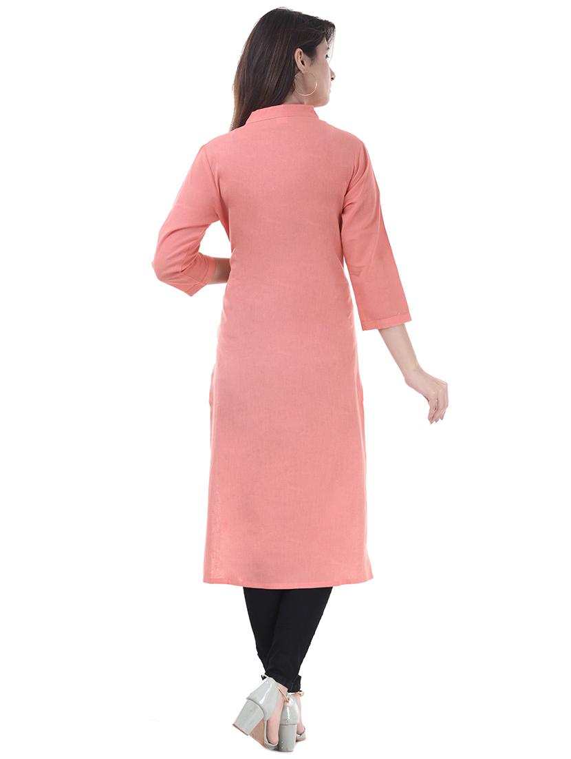 multi cotton straight kurta - 15605770 - Zoom Image - 6