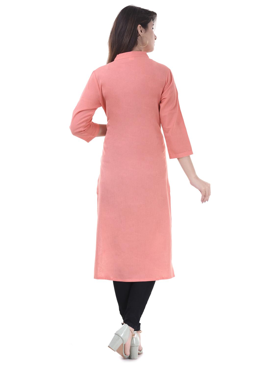 Pintucks straight kurta - 15605809 - Zoom Image - 3