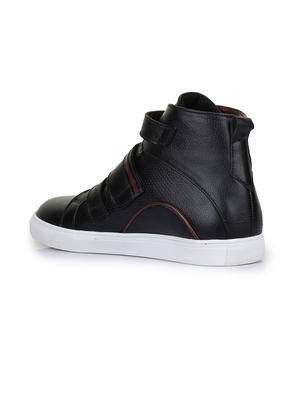black leatherette slip on sneakers - 15606355 - Standard Image - 3