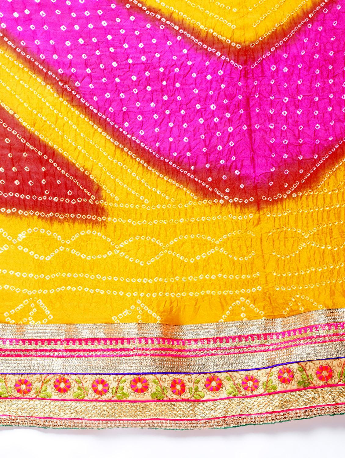 Bandhani flared lehenga set - 15606531 - Zoom Image - 6