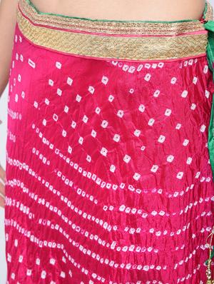 Bandhani flared lehenga set - 15606537 - Standard Image - 6