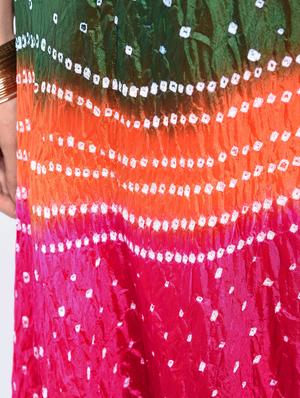 bandhani flared lehenga set - 15606544 - Standard Image - 6
