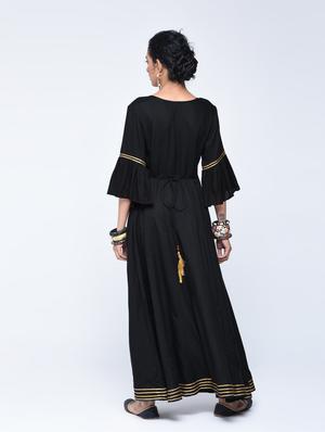 Anarkali bell sleeves gotta work kurta - 15606718 - Standard Image - 3