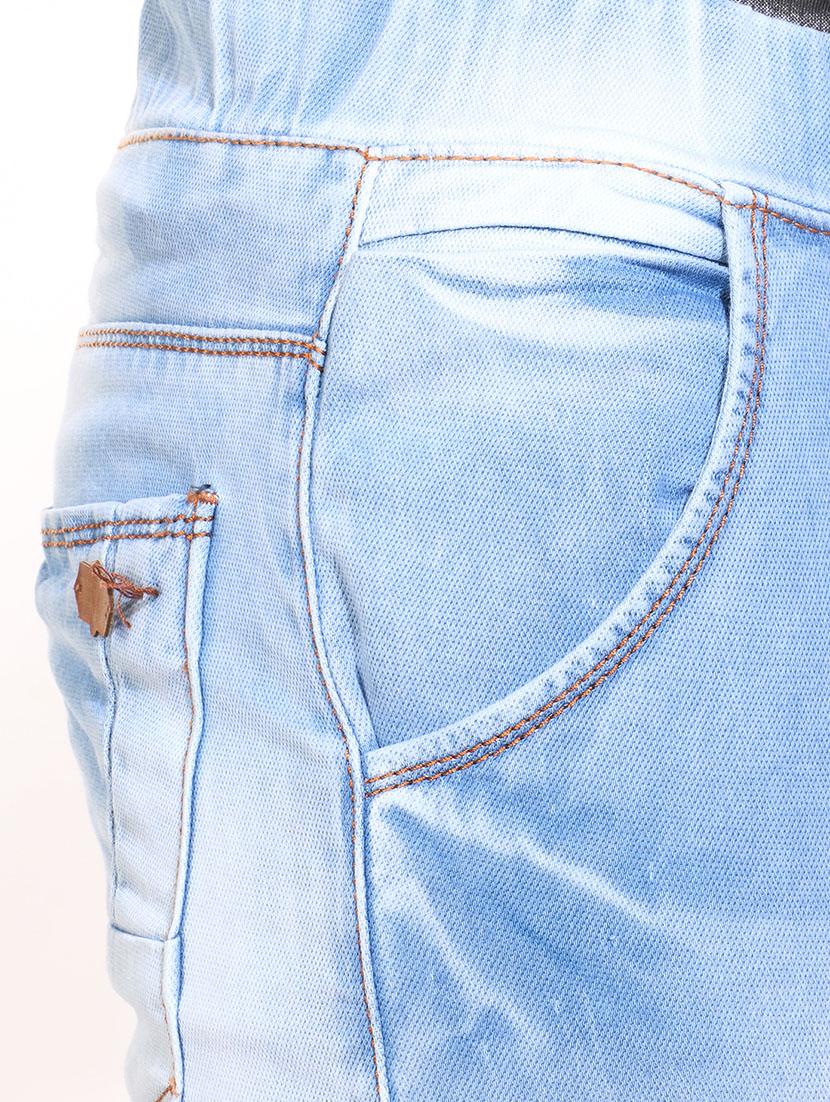drawstring waist stone washed jeans - 15607329 - Zoom Image - 6