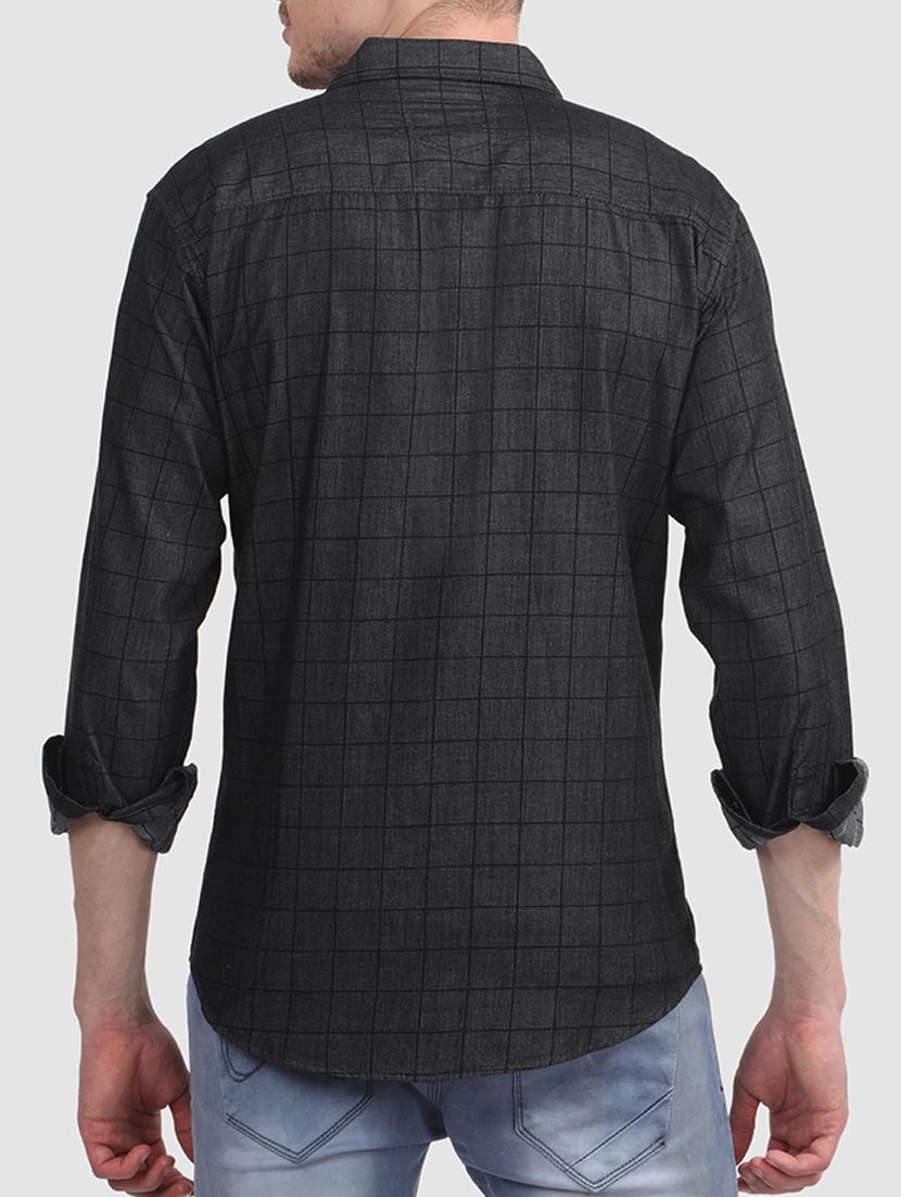 black cotton casual shirt - 15607407 - Zoom Image - 3