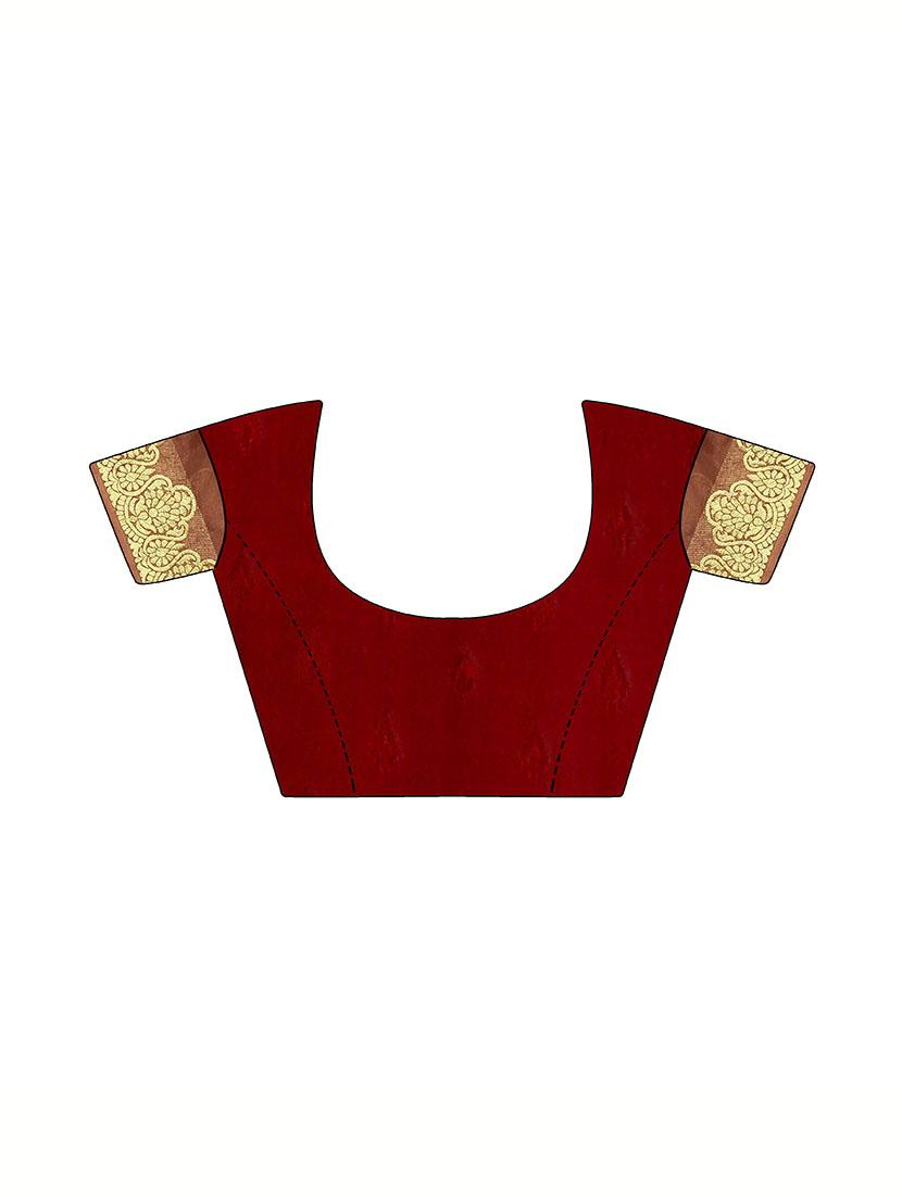 Zari bordered bandhani saree with blouse - 15607506 - Zoom Image - 3