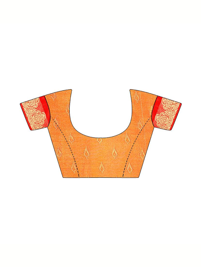 Zari bordered bandhani saree with blouse - 15607508 - Zoom Image - 3
