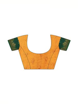 Zari bordered bandhani saree with blouse - 15607510 - Standard Image - 3