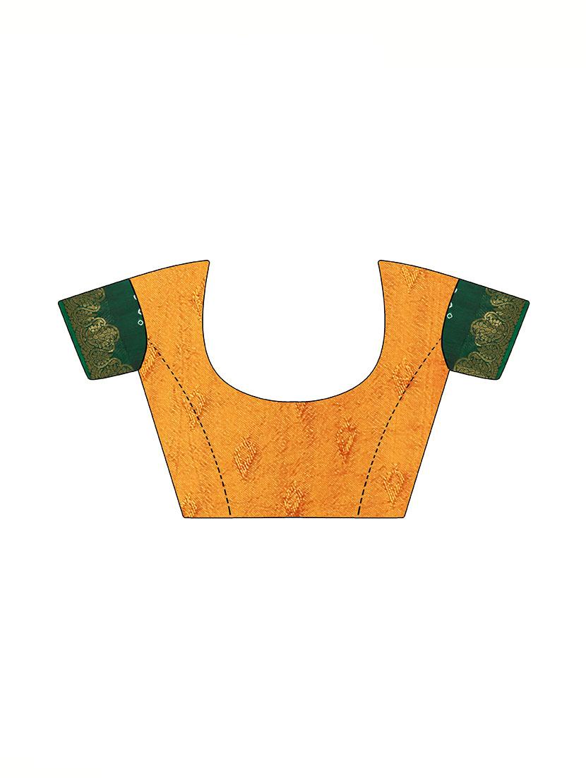 Zari bordered bandhani saree with blouse - 15607510 - Zoom Image - 3