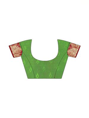Zari bordered bandhani saree with blouse - 15607511 - Standard Image - 3