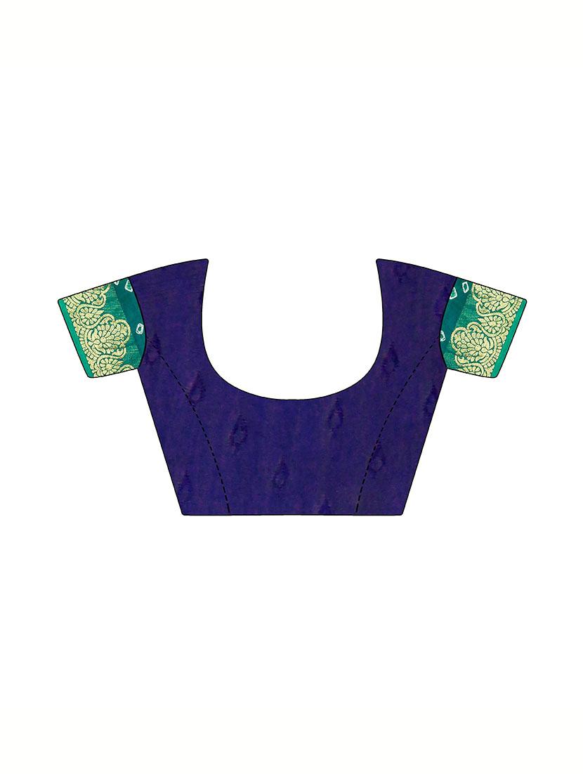Zari bordered bandhani saree with blouse - 15607514 - Zoom Image - 3