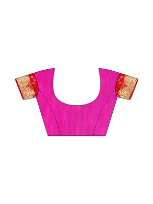 Zari bordered bandhani saree with blouse - 15607515 - Standard Image - 3