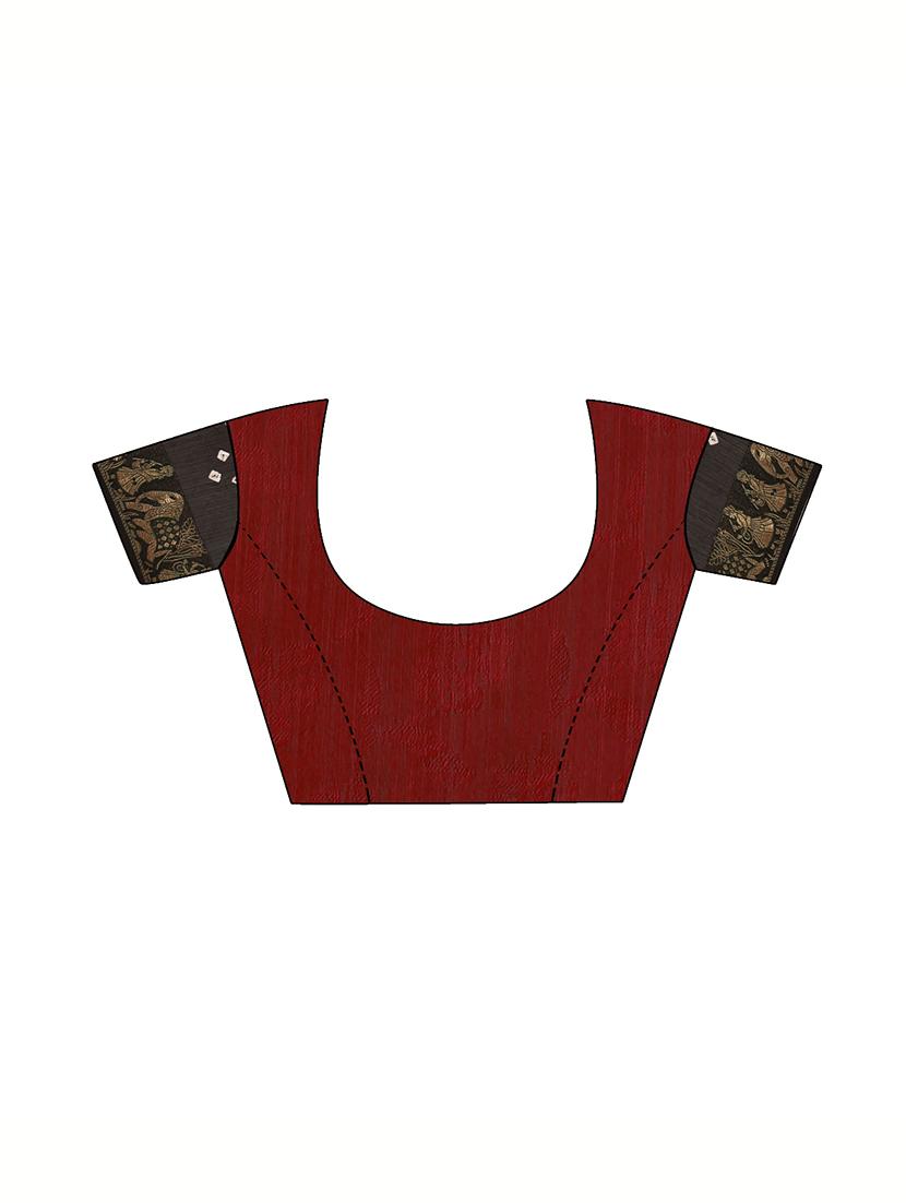 Zari bordered bandhani saree with blouse - 15607528 - Zoom Image - 3