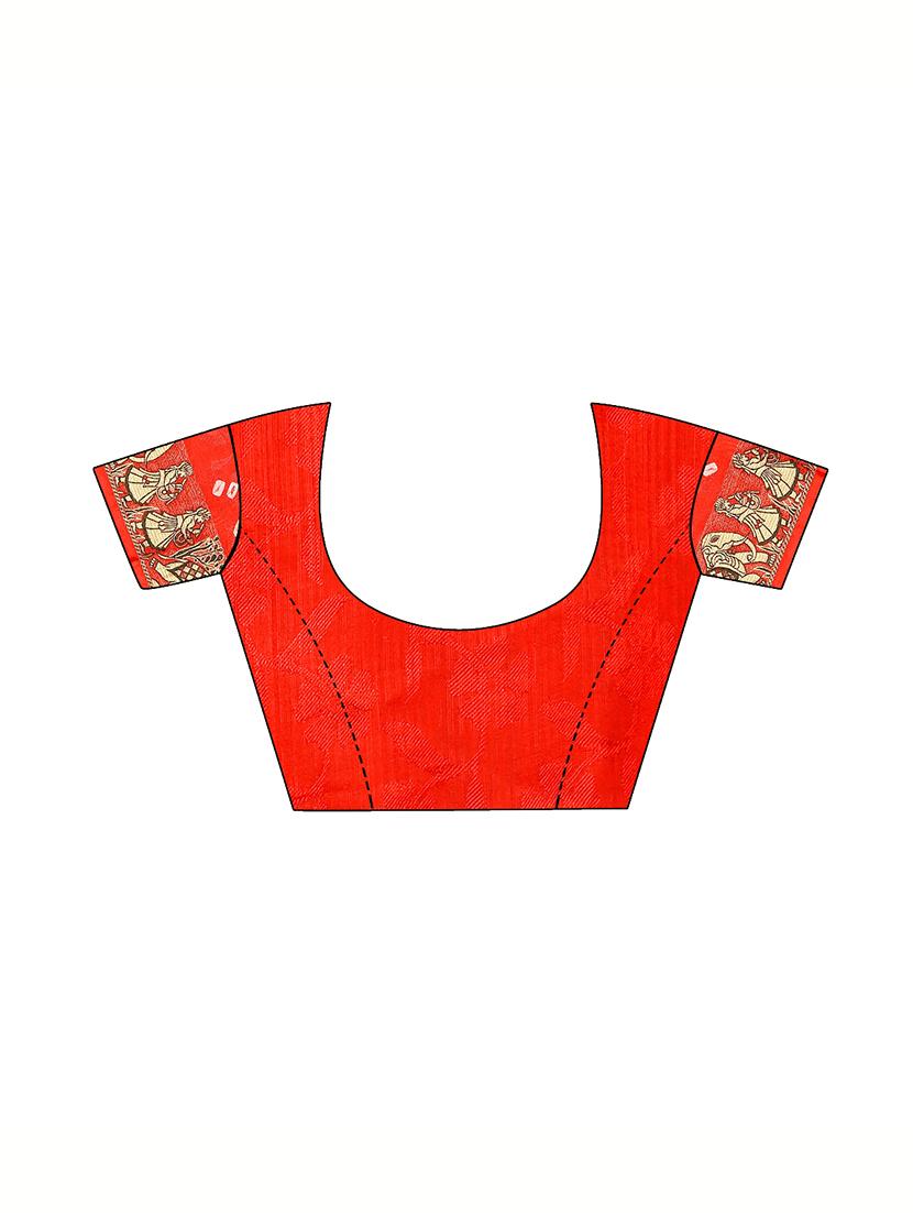 Zari bordered bandhani saree with blouse - 15607531 - Zoom Image - 3