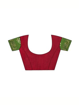 Zari bordered bandhani saree with blouse - 15607536 - Standard Image - 3