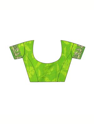 Zari bordered bandhani saree with blouse - 15607537 - Standard Image - 3