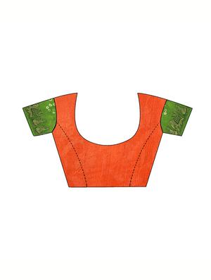Zari bordered bandhani saree with blouse - 15607538 - Standard Image - 3