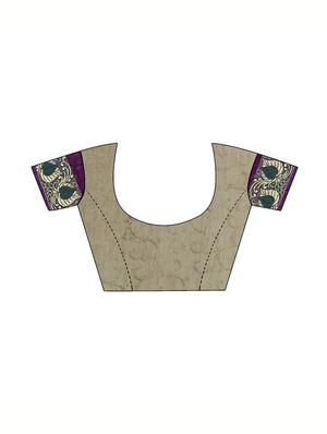 Zari bordered bandhani saree with blouse - 15607542 - Standard Image - 3