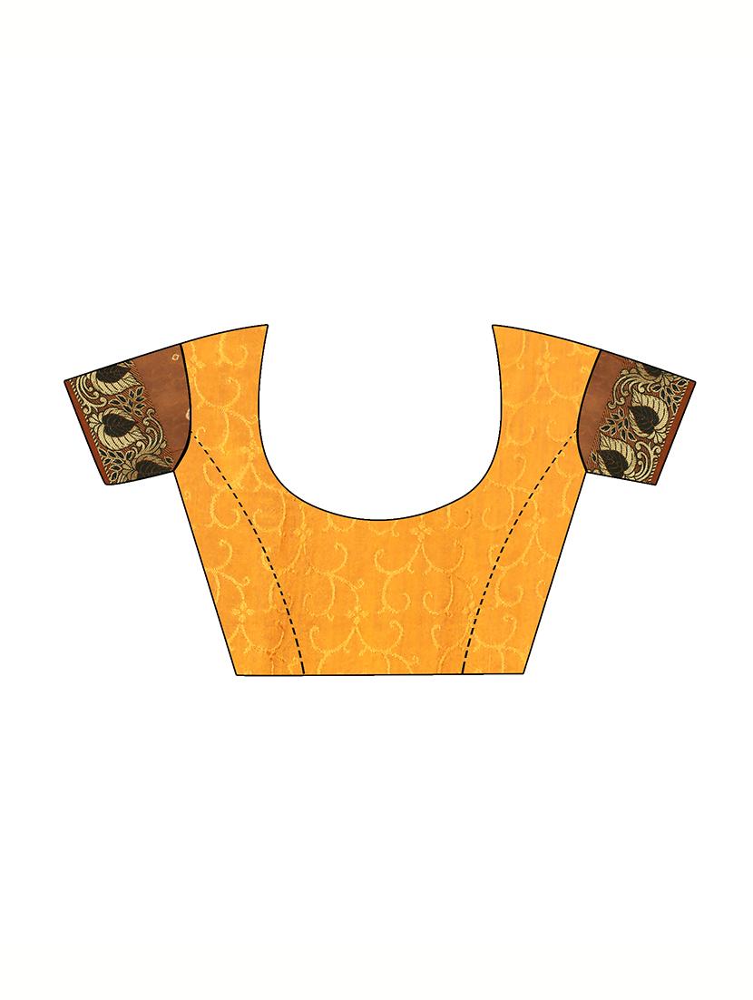Zari bordered bandhani saree with blouse - 15607543 - Zoom Image - 3