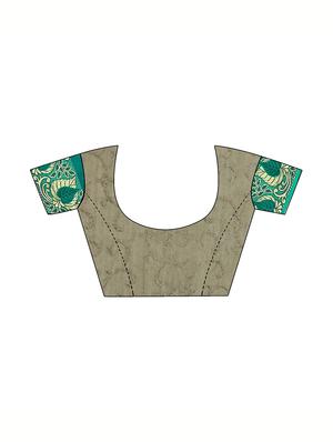 Zari bordered bandhani saree with blouse - 15607545 - Standard Image - 3