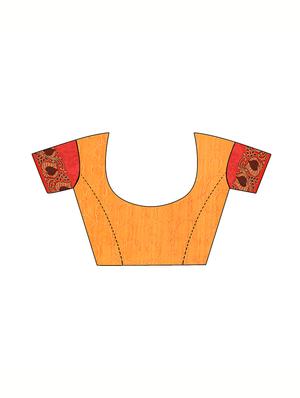 Zari bordered bandhani saree with blouse - 15607551 - Standard Image - 3