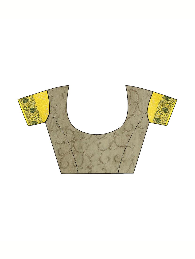 Zari bordered bandhani saree with blouse - 15607552 - Zoom Image - 3