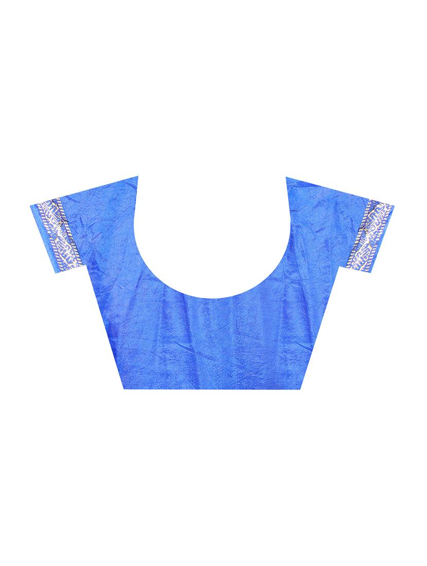 Zari bordered bandhani saree with blouse - 15607564 - Zoom Image - 3