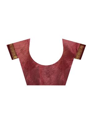 Zari bordered bandhani saree with blouse - 15607565 - Standard Image - 3