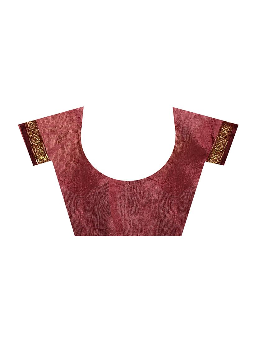 Zari bordered bandhani saree with blouse - 15607565 - Zoom Image - 3
