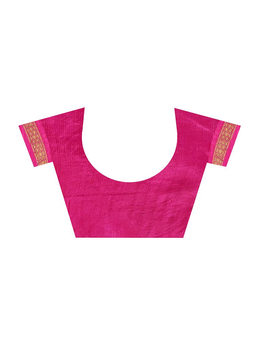 Zari bordered bandhani saree with blouse - 15607567 - Zoom Image - 3