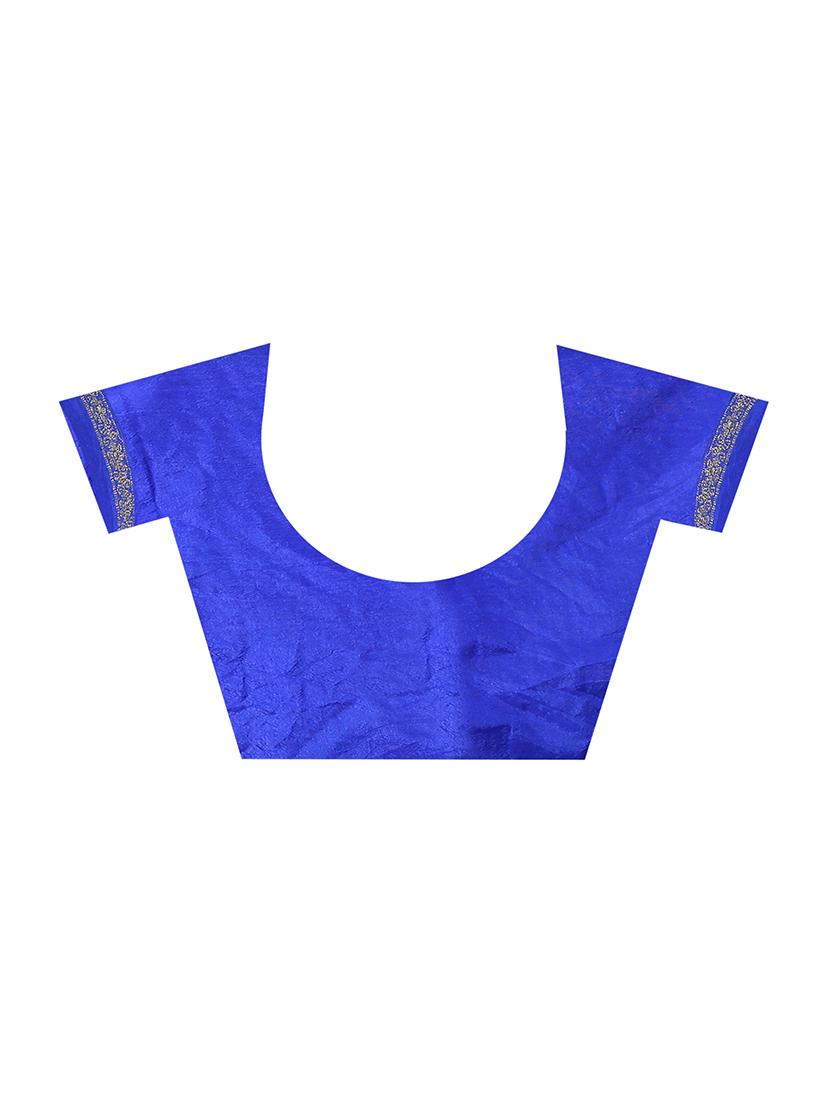 Zari bordered bandhani saree with blouse - 15607568 - Zoom Image - 3